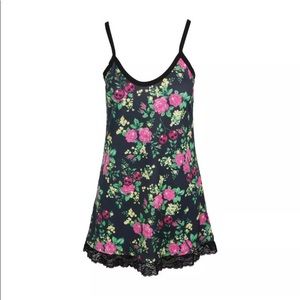 NEWBREED~ Cherry Skull N Roses Slip Dress